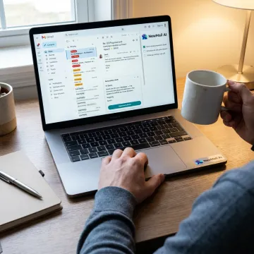 AI email assistant setup inside a business inbox