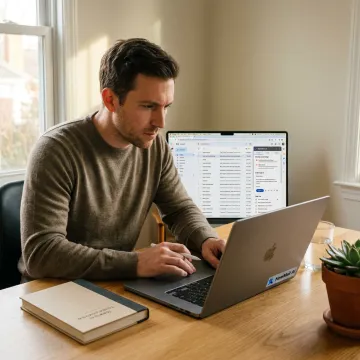 AI email workflow inside a customer inbox