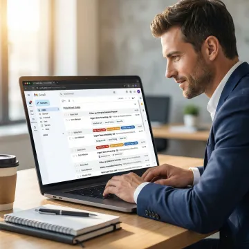 AI email follow-up agent interface showing automated sales email drafts in Gmail