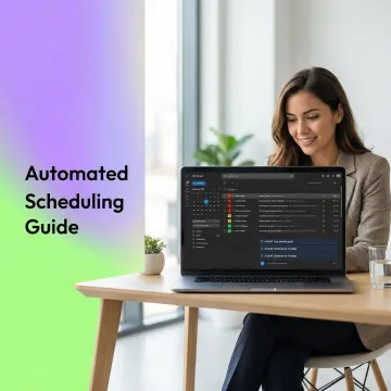 AI-powered email and calendar management dashboard on a laptop screen