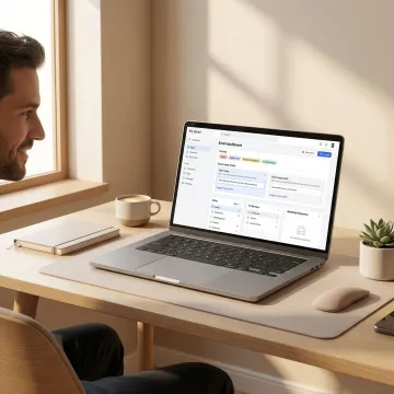 AI email automation dashboard inside Gmail showing priority inbox and AI-drafted replies for a SaaS team