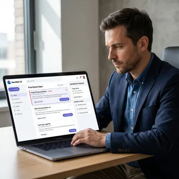 AI email agent organizing a professional inbox