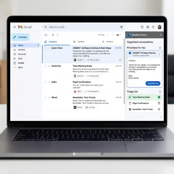 AI email assistant organizing a professional inbox