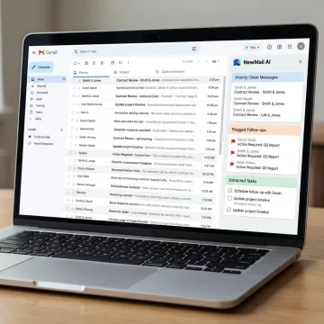 AI email agent organizing a professional inbox