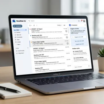 AI email assistant organizing a professional inbox