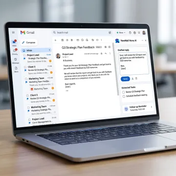 AI agent automating email replies in an inbox