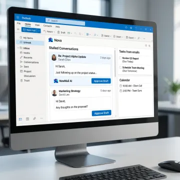AI assistant highlighting stalled email threads