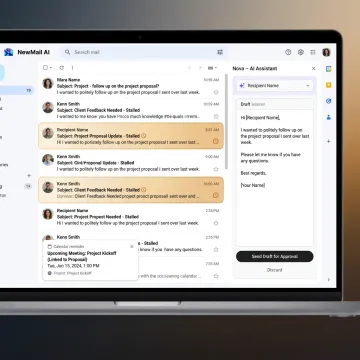 AI follow-up email agent drafting reminders in an inbox