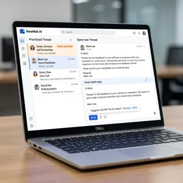 AI assistant organizing cold email replies in an inbox
