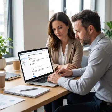 Sales team using AI email assistant in their inbox