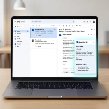 AI email assistant organizing a professional inbox
