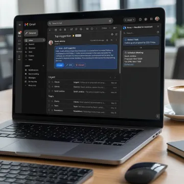 AI inbox agent organizing professional email