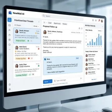 AI sales email agent dashboard for team inbox productivity