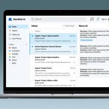 AI assistant summarizing and categorizing an email inbox