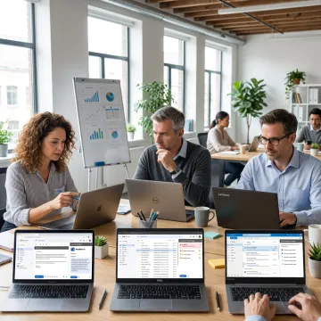 Sales and support team using AI email workflow