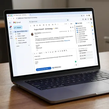 AI email assistant onboarding inside an inbox