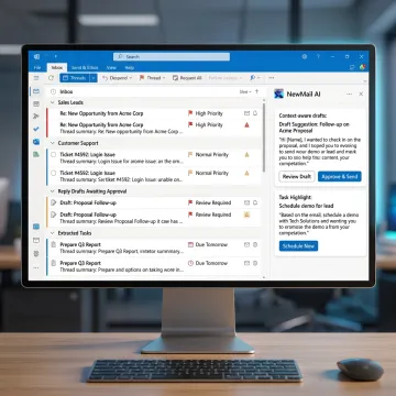AI email management software inside Outlook inbox