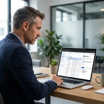 AI assistant sorting business email inbox