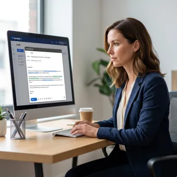 AI assistant drafting a customer success introduction email