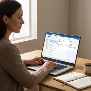 AI assistant drafting replies inside Outlook inbox