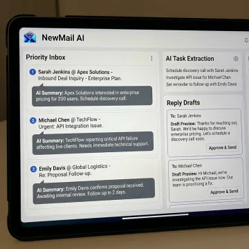 AI email assistant summarizing inbox threads