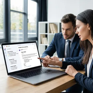 Team reviewing an AI daily email briefing