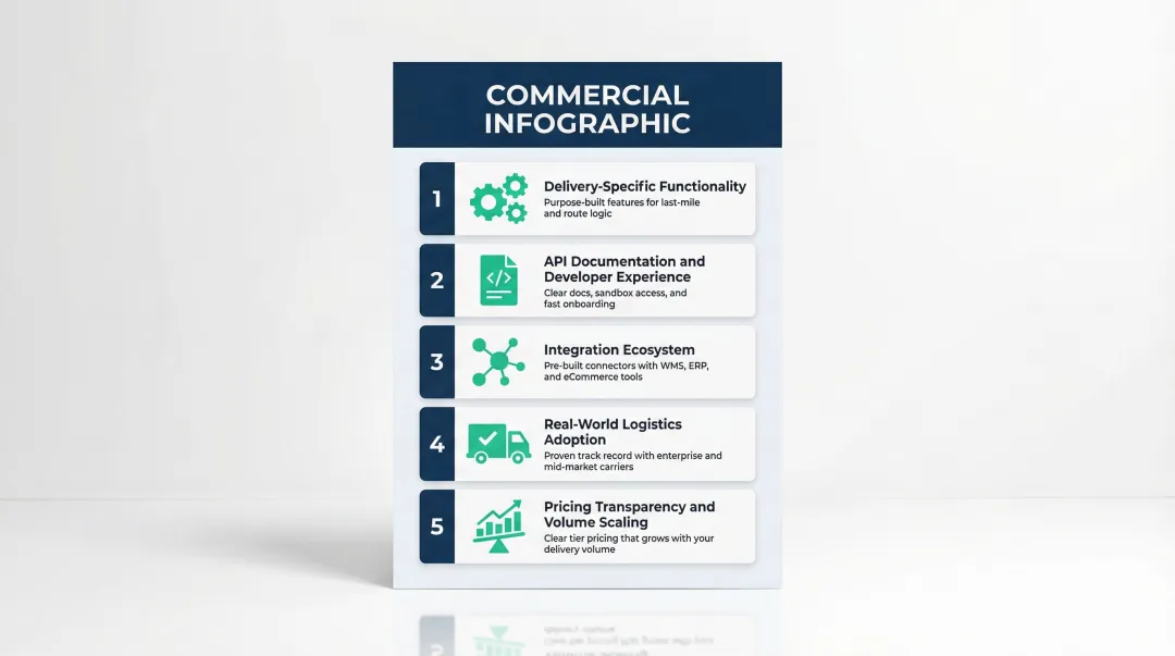 5 evaluation criteria for choosing a delivery management API platform