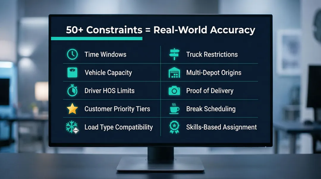 10 essential 3PL route optimization constraints checklist infographic