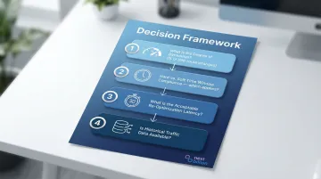 Four-question operational decision framework for selecting dynamic routing optimization approach