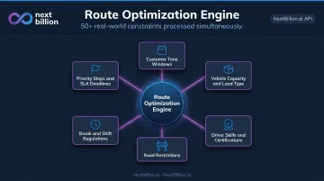 Route optimization software handling 50-plus real-world delivery constraints simultaneously