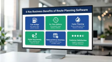 Six key business benefits of route planning software with impact metrics