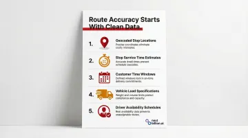 Five essential data inputs required for accurate route planning software implementation