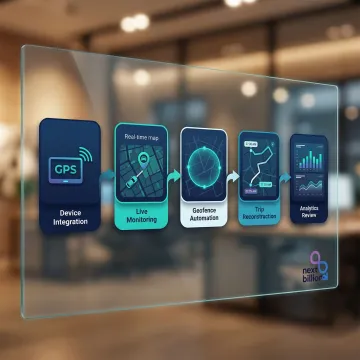 Step-by-step GPS field service tracking workflow from device integration to performance analytics