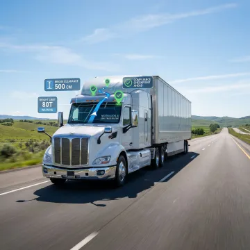 Heavy vehicle route assessment with truck navigating compliant roads