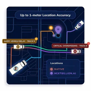 Fleet manager reviewing live driver locations and route performance on a dispatch dashboard
