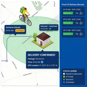 Automated proof of delivery verification dashboard for sensitive shipment logistics