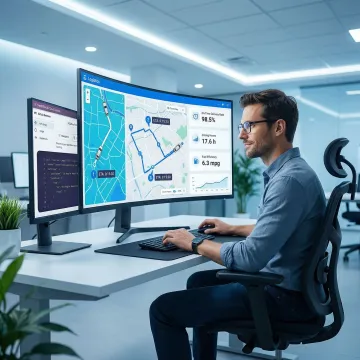 Developer integrating a delivery management system API on a logistics platform dashboard