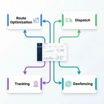 Unified delivery management API ecosystem connecting route planning, dispatch, and live tracking