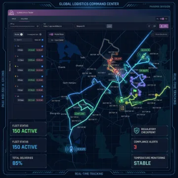 Pharmaceutical route optimization workflow from order ingestion to compliance documentation
