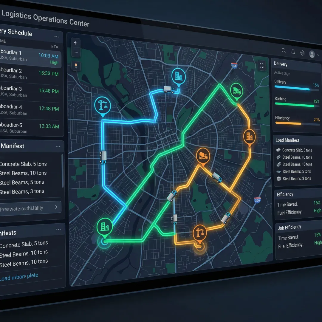 Route Optimization API for Construction Material Delivery