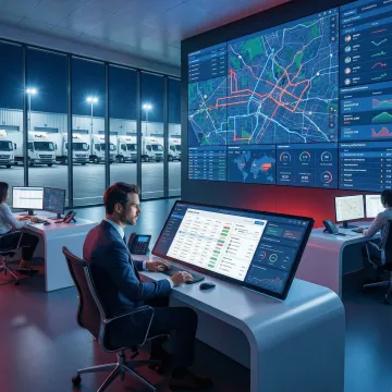 Enterprise logistics fleet using route optimization API for multi-stop delivery planning