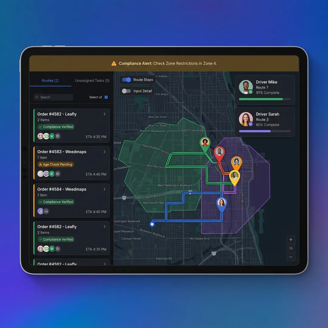 Cannabis Delivery Routing & Compliance Software