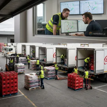 Beverage delivery trucks on optimized routes