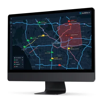 Fleet tracking dashboard with live vehicle map