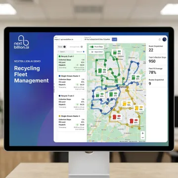 Recycling fleet route optimization interface