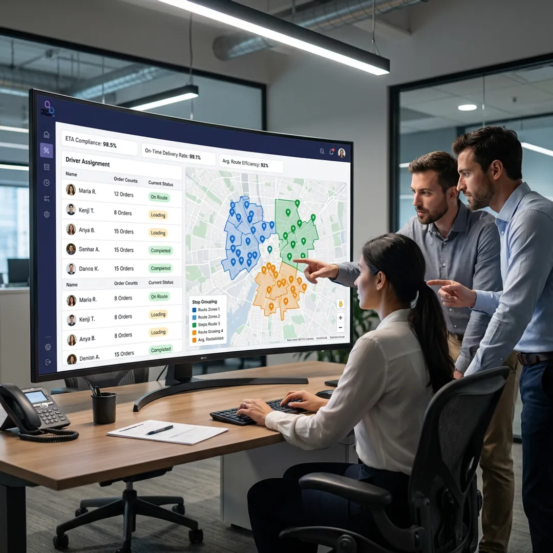 Grocery delivery operations software interface
