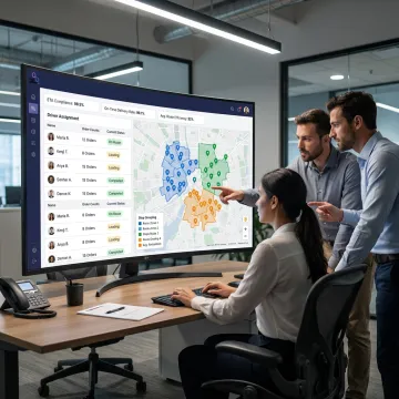 Grocery delivery operations software interface