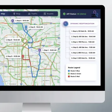 Developer dashboard for multi-stop route planning API