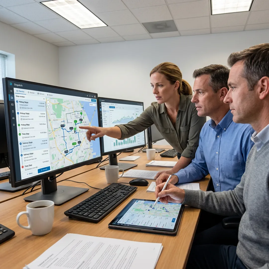 Pickup and delivery optimization software interface