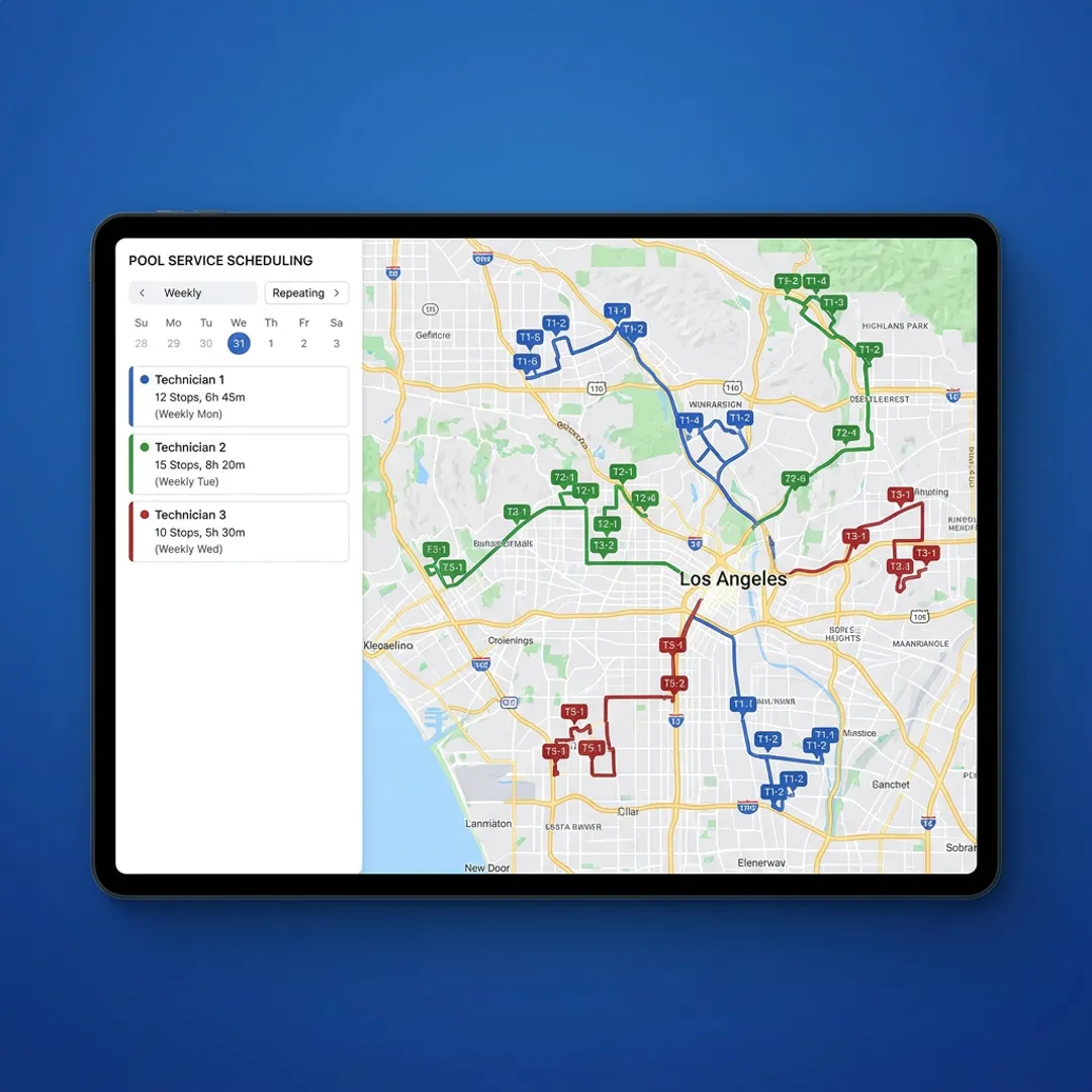 Pool Contractor Software with Route Optimization